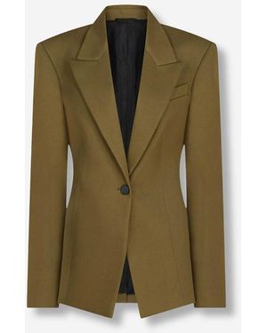 The Attico Tailored Wool Blazer - Green