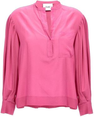 Nude Silk Bloshirt - Pink
