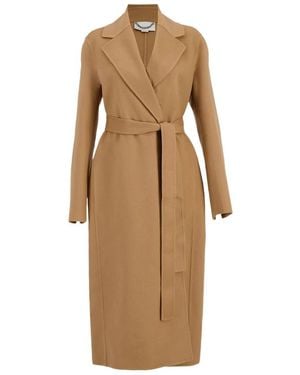 Stella McCartney Wool Double-breasted Coat - Natural