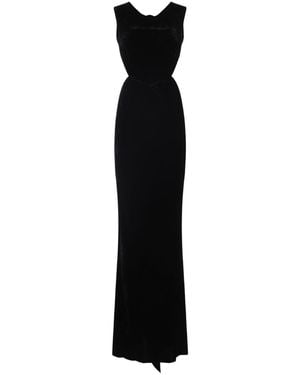 Rick Owens Velvet Long Dress - Black