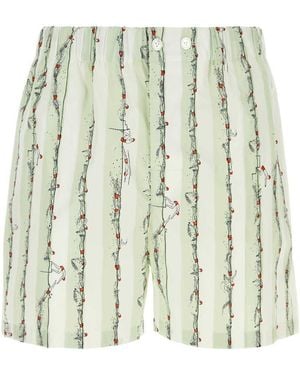 Bottega Veneta Printed Poplin Bermuda Shorts - Multicolor