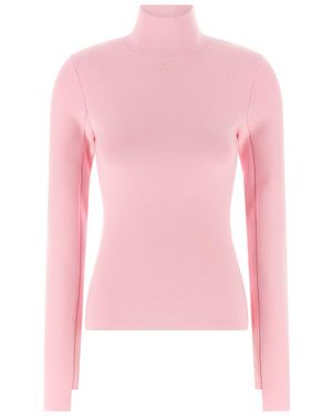 Courreges Interlock Viscose Sweater - Pink