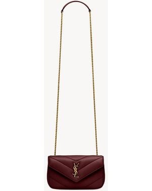 Saint Laurent "Loulou" Crossbody Bag Mini - White