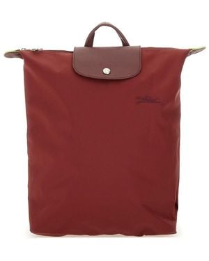 Longchamp "M Le Plaige" Backpack - Red
