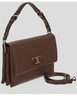Tod's 'Timeless' Medium Leather Crossbody Bag - Brown