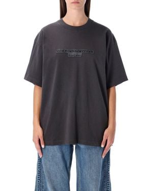 Alexander Wang Oversized Délavé Cotton T-Shirt - Black
