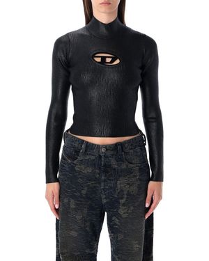 DIESEL Valari Foil Turtleneck - Blue