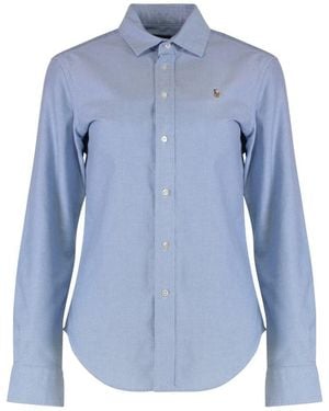 Polo Ralph Lauren Logo Embroidery Cottond Shirt - Blue