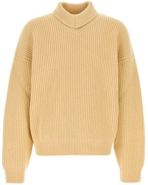 Bottega Veneta Cream Wool Blend Jumper - Natural