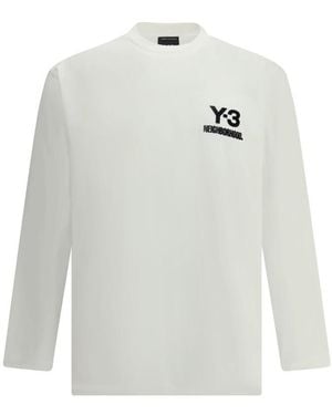 トップス Y-3 Mint 20AW Wool Long Shirt Logo Print Y-3 Long-sleeve t-shirts for Men | Online Sale up to 45% off
