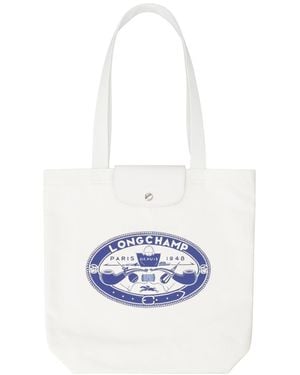 Longchamp Shopping Bag M Le Pliage Collection - White
