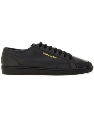 Saint Laurent Smooth Leather "gym" Trainer - Black