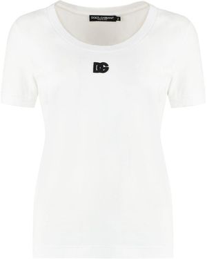 Dolce & Gabbana Logo Cotton T-Shirt - White