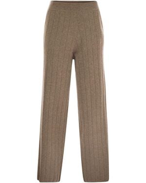 Max Mara Jardin - Cashmere Yarn Trousers - Natural