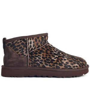 UGG 'Classic Ultra Mini Caspian' Burnt Cedar Suede Boots - Brown
