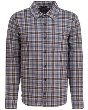 Vince Plaid Overshirt Jacket - Blue