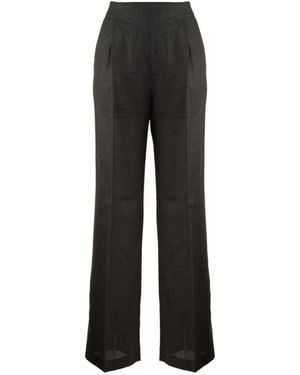 Alberta Ferretti Light Wool Trousers - Black