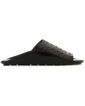 Bottega Veneta Leather Sandals - Black