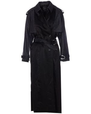 コート PINKO 104931A213Z07 Coats PINKO LONG DOUBLE-BREASTED COAT WITH MATCHING BELT | REVERSIBLE
