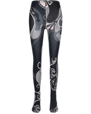 PUCCI Printed Jersey Tights - Blue