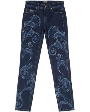 Versace Jeans Couture 5-Pocket Skinny Jeans - Blue