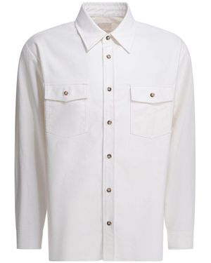 A.P.C. Cotton Overshirt Jacket - White