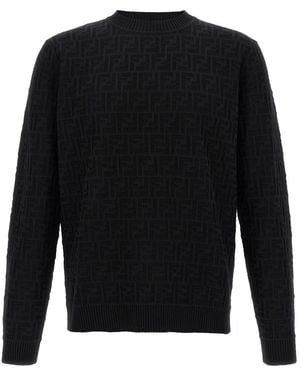 Fendi Ff Jacquard Jumper - Black
