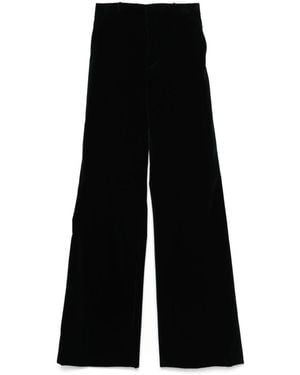 Chloé Flared Velvet Tailored Trousers - Black