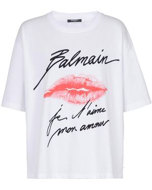 Balmain T-Shirt With Print - White