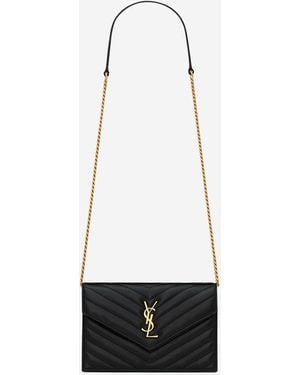Saint Laurent Cassandre Chain Bag - White