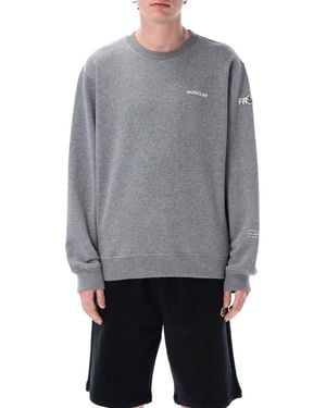 Moncler Genius Maxi Logo Cotton Sweatshirt - Gray