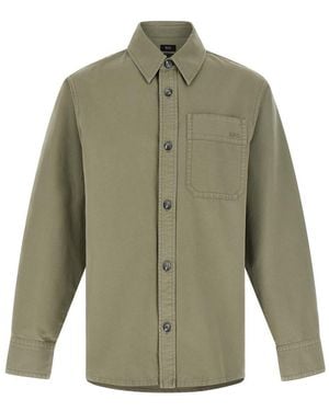A.P.C. Logo Embroidery Shirt - Green
