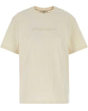 JW Anderson Cream Cotton T-Shirt - White