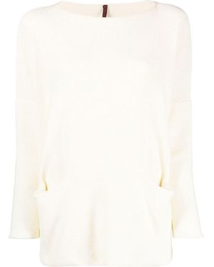 Daniela Gregis Cotton Boat Neck Sweater - White