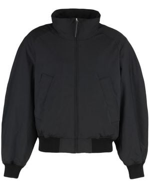 Jacquemus Aero Bomber With Raised Collar - Black