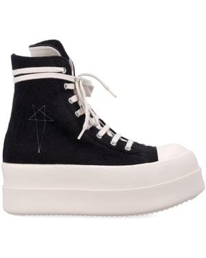 Rick Owens Double Bumber Sneaks Pentagram - Black