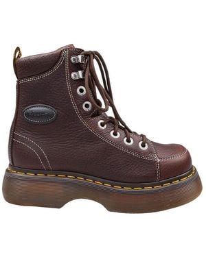 Dr. Martens 8-Eye Buzz Leather Ankle Boot - Brown