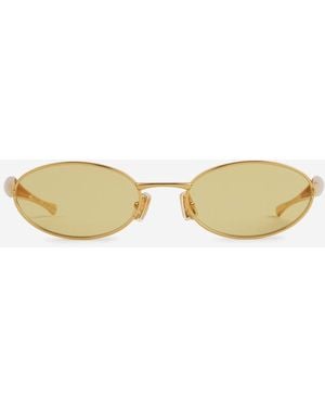 Bottega Veneta Oval Sunglasses - Natural