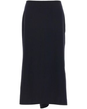 Victoria Beckham 'Kick Detail' Skirt - Blue