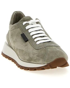 スニーカー BRUNELLO CUCINELLI Shiny Tab sneakers Gray Brunello Cucinelli Shiny Knit Sneakers MZ35G2490-C074 GRIGIO