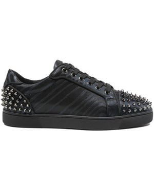 Christian Louboutin Seavaste Leather Trainers - Black