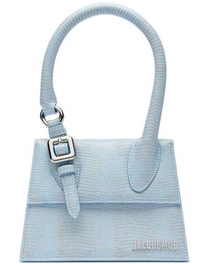 Jacquemus Le Chiquito Mini Bag In Light Blue Leather