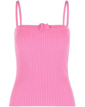 Courreges 'buckle' Tank Top - Pink