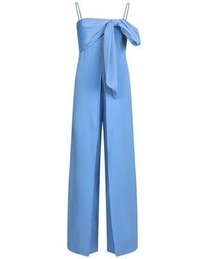 Liu Jo Light Long Jumpsuit With Bow - Blue