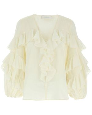 Zimmermann 'Acacia Ruffle' Blouse - White