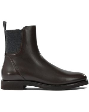 Brunello Cucinelli "Chelsea Boot" Ankle Boots - Black