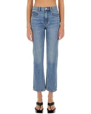 T By Alexander Wang Light Wash High Waist Jeans - Blue