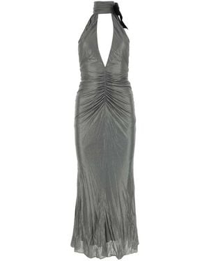 Alessandra Rich Viscose Dress - White
