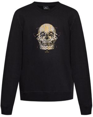 Paul Smith Printed Cotton Sweatshirt - Black