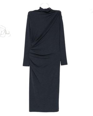 Brunello Cucinelli Wool Blend Midi Dress - Blue